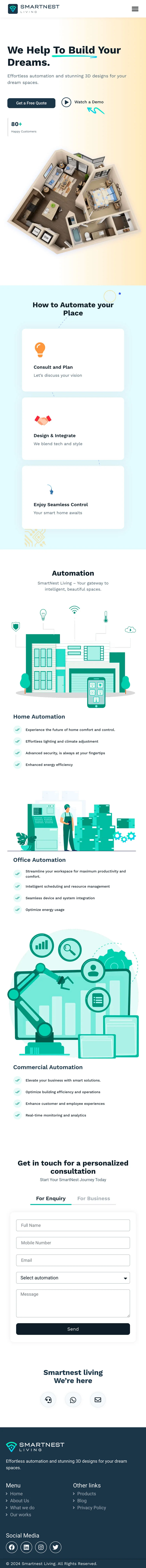 SmartNest Living Home Mobile View